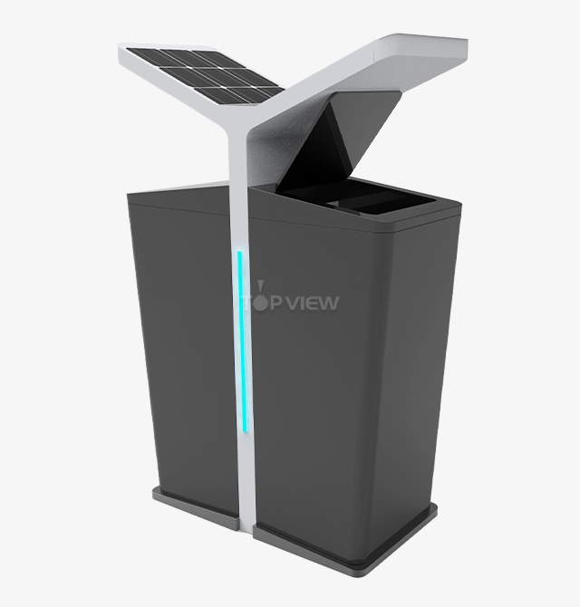 Double Cube Solar Smart bin
